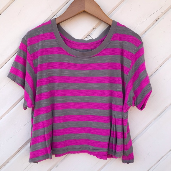 We The Free by Free People Striped Crop Top Small - Picture 2 of 9